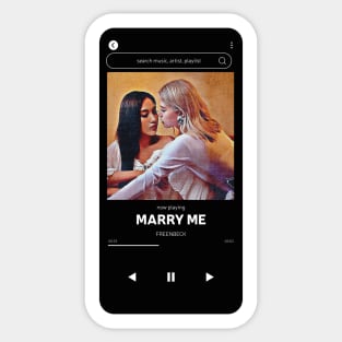 marry me ost stickers freenbeck Sticker